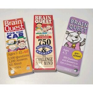 BRAIN QUEST 3 Decks - Preschool, 1st Grade & Ages 7-12 All About America (Read)